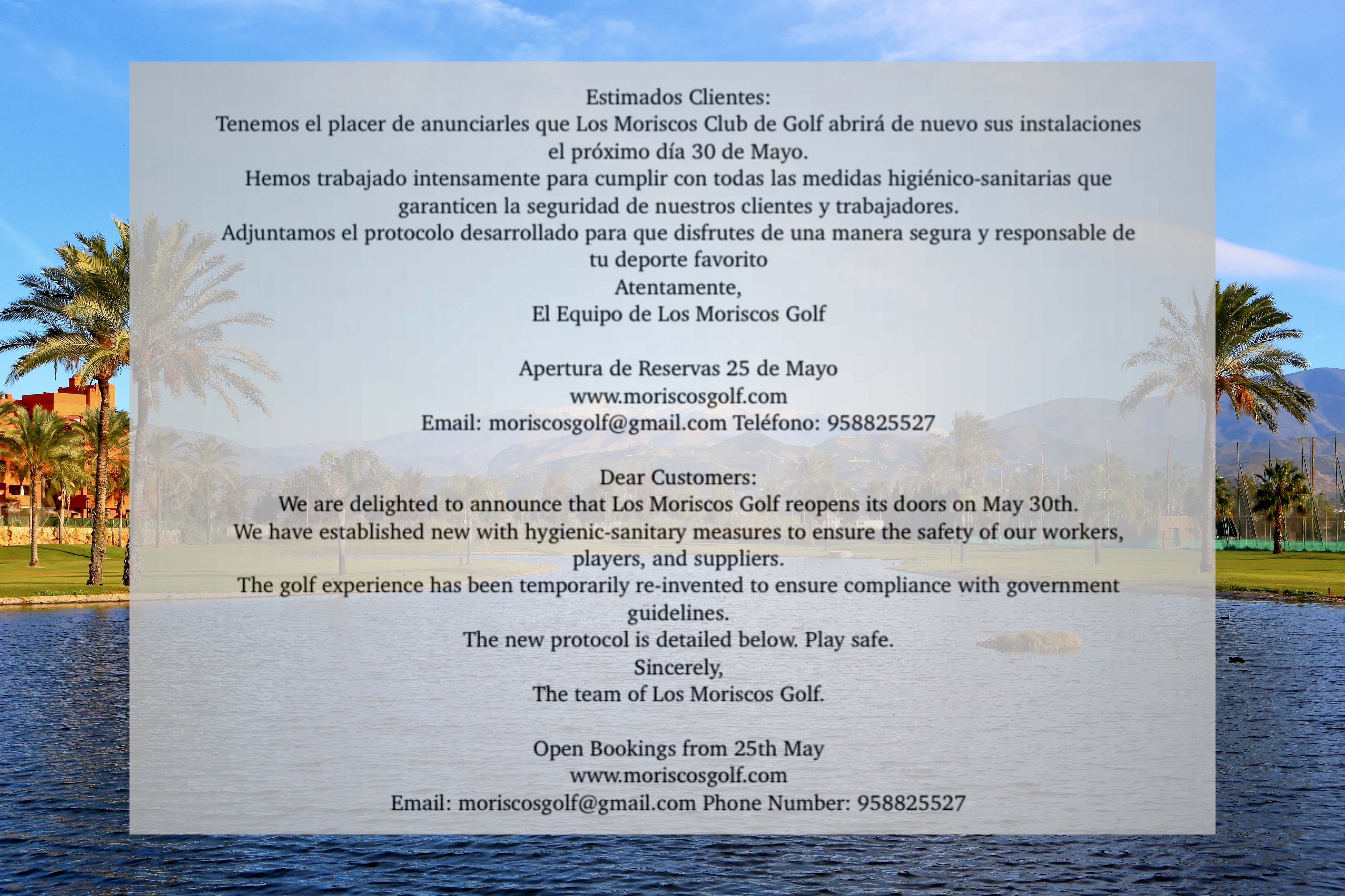 Los Moriscos Club de Golf Reopening