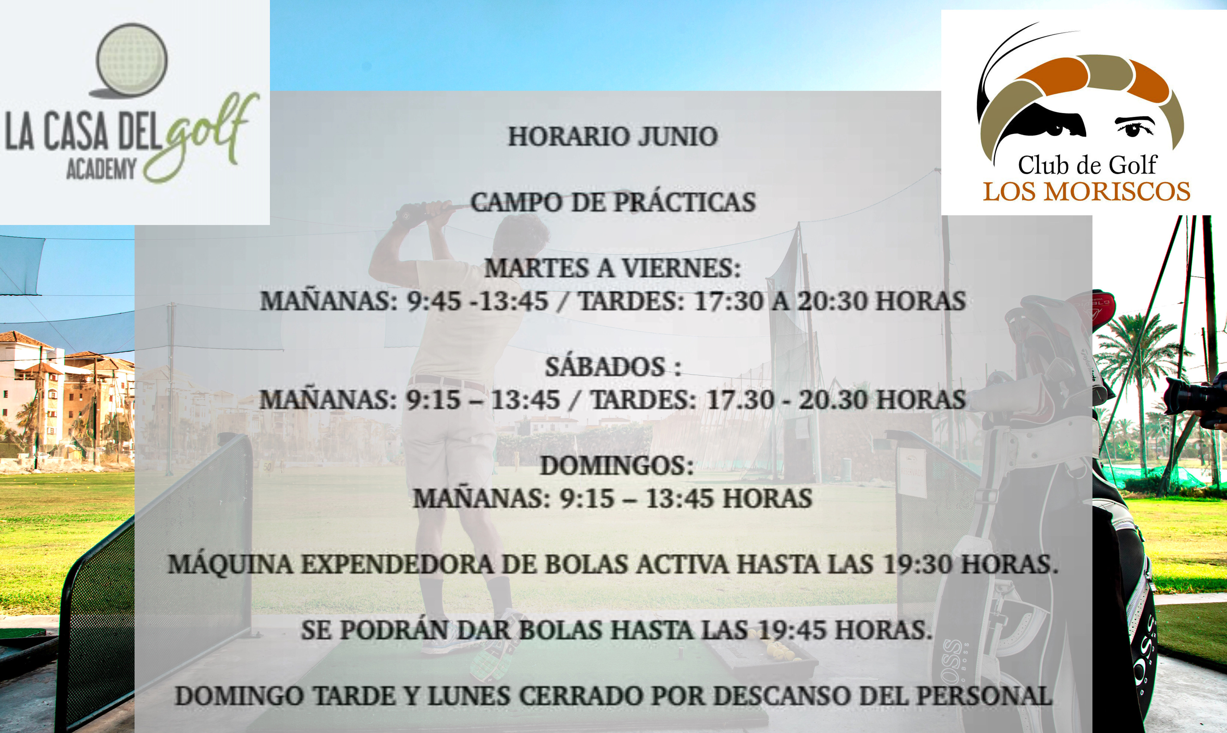 Los Moriscos Golf Driving Range Schedule